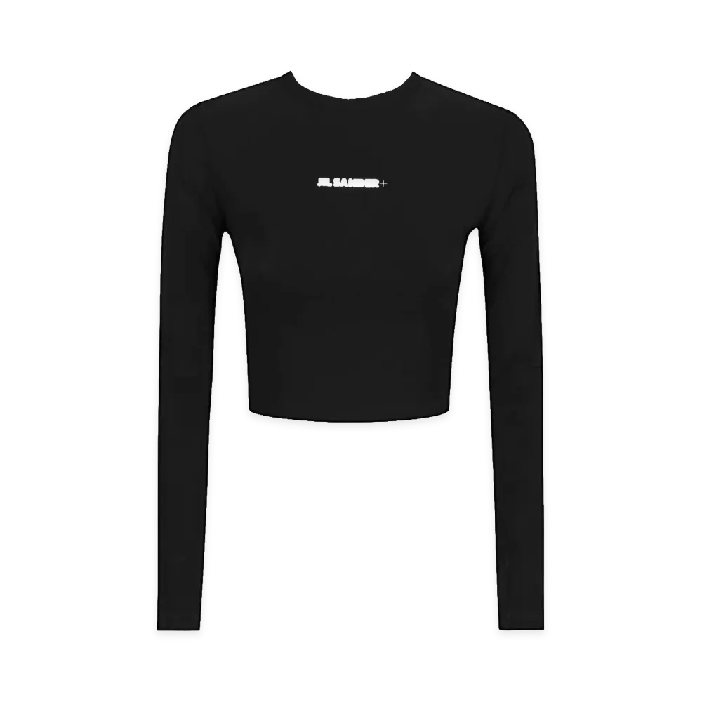 Jil Sander Women's Cropped Top With Logo "Black"