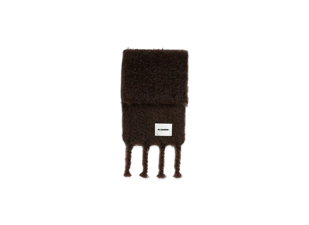 Jil Sander Wool Blend Scarf "Burgundy"