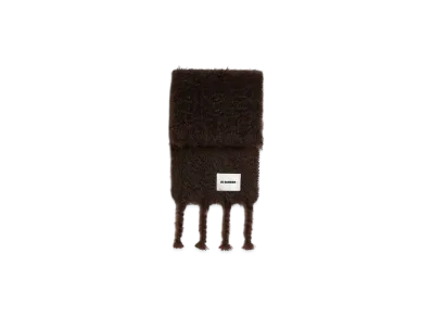 Jil Sander Wool Blend Scarf "Burgundy"