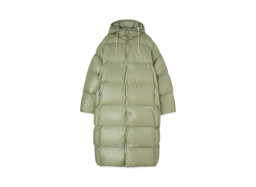Jil Sander Men's Quilted Down Parka "Pastel Green"