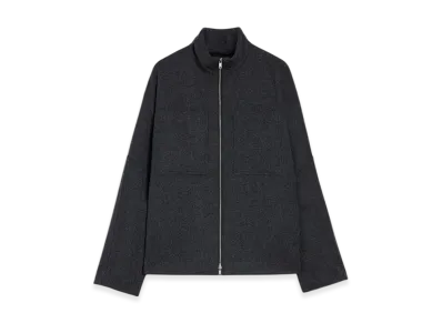 Jil Sander Felt Wool Padded Blouson "Lava Stone"