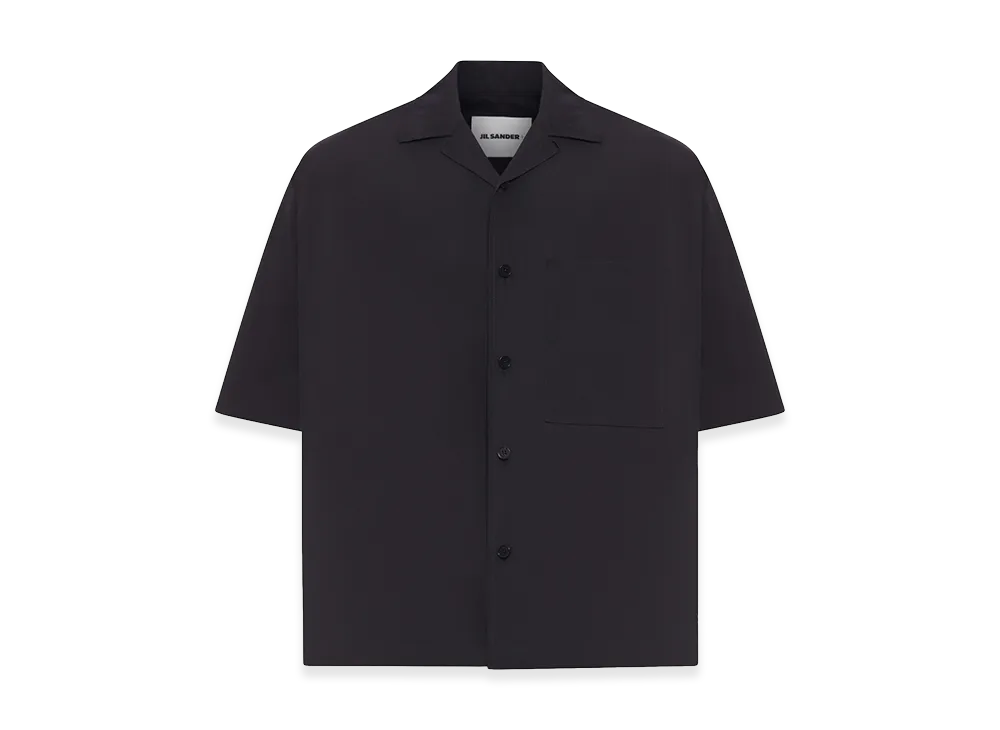 Jil Sander Oversized Cotton Poplin Shirt "Black"
