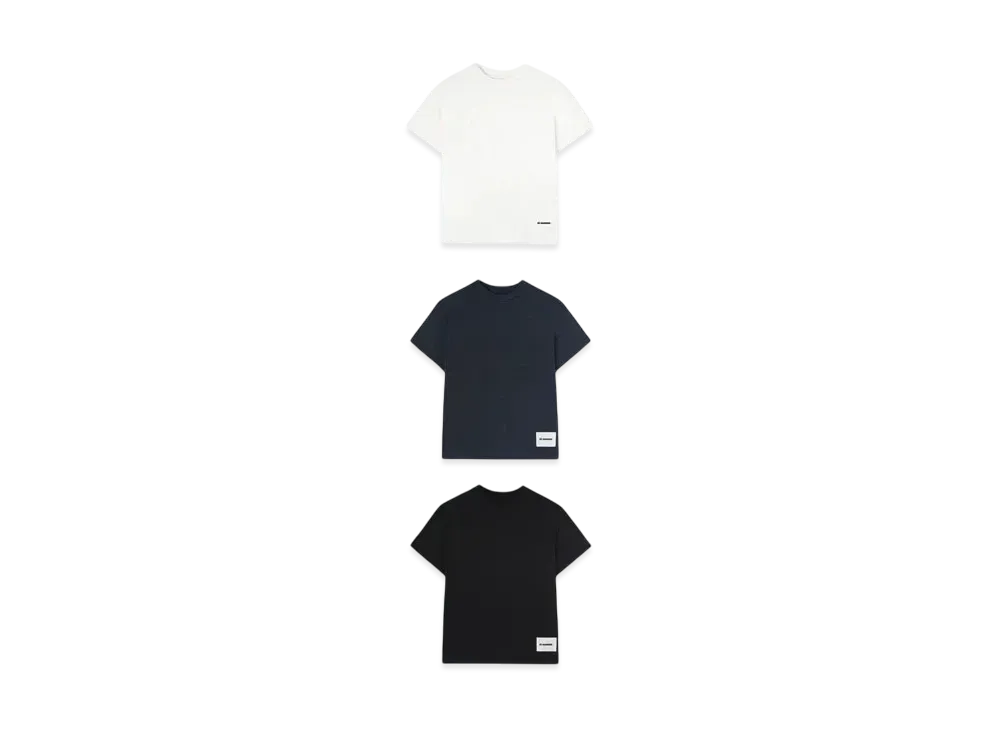 Jil Sander Men's 3-Pack Short-Sleeved T-Shirt Set "Black/White/Blue"