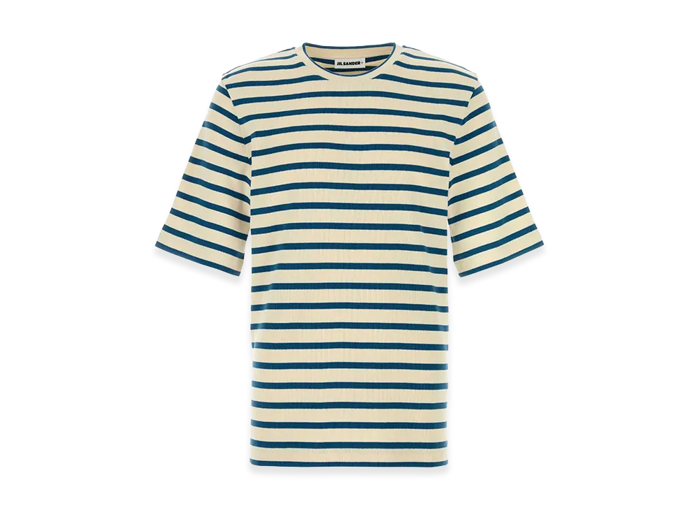 Jil Sander Embroidered Cotton T-Shirt "White"