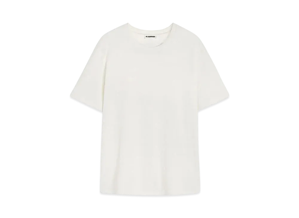 Jil Sander Men's Crew-Neck T-Shirt "Porcelain"