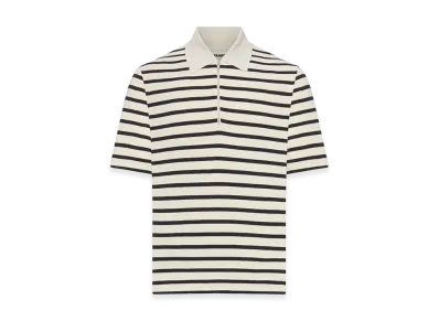 Jil Sander Short-Sleeved Polo Shirt Made Of Cotton Jersey "White/Black"