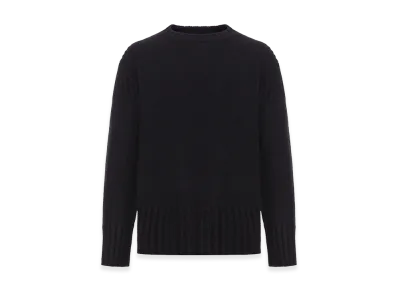 Jil Sander Long-Sleeved Sweater In Thick Eco Cashmere "Black"