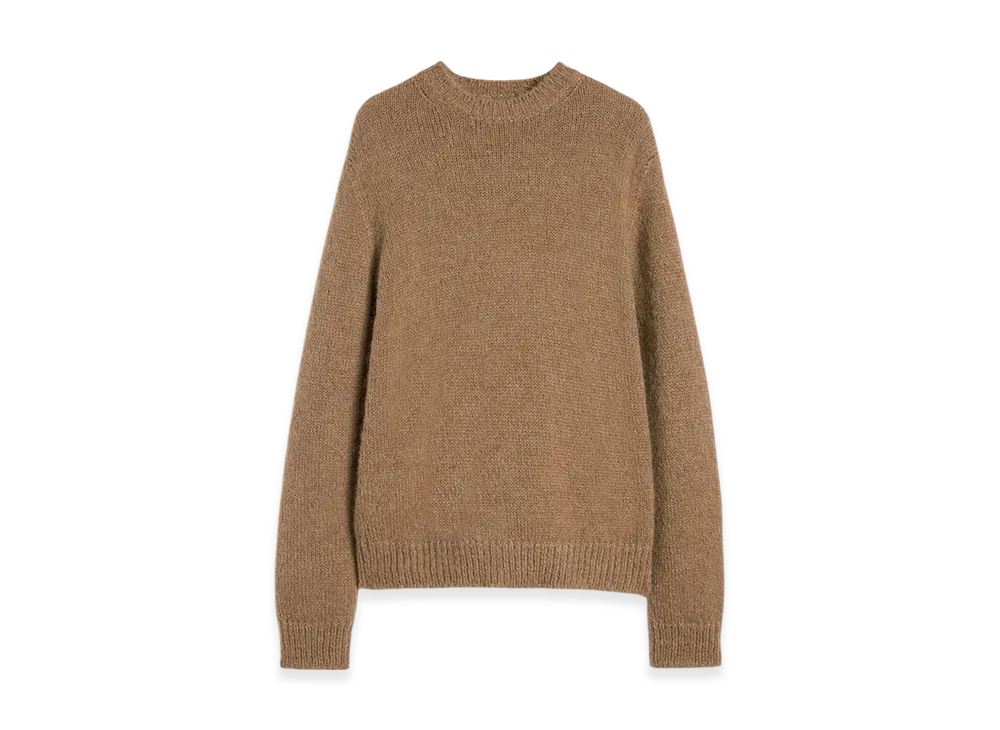 Jil Sander Midweight Wool Blend Crew-Neck Sweater "Medium Beige"