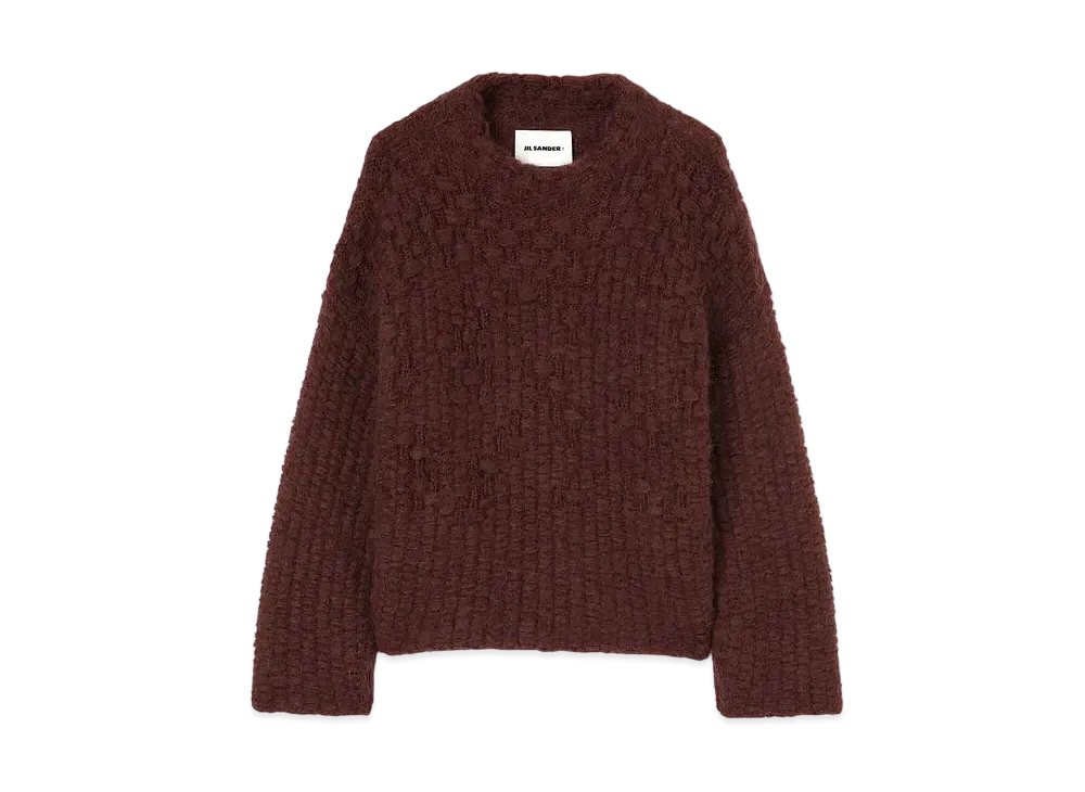 Jil Sander Men's Mock-Neck Sweater "Dark Earth"