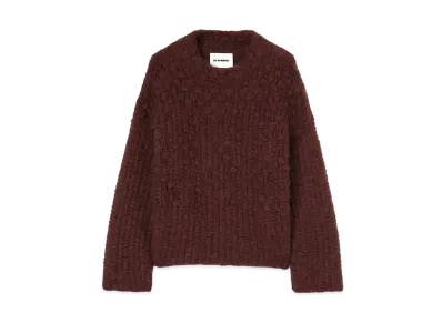 Jil Sander Men's Mock-Neck Sweater "Dark Earth"