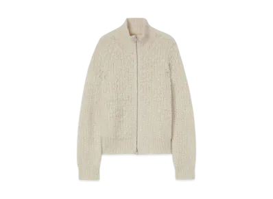 Jil Sander Men's Zip-Up Sweater "Chalk"