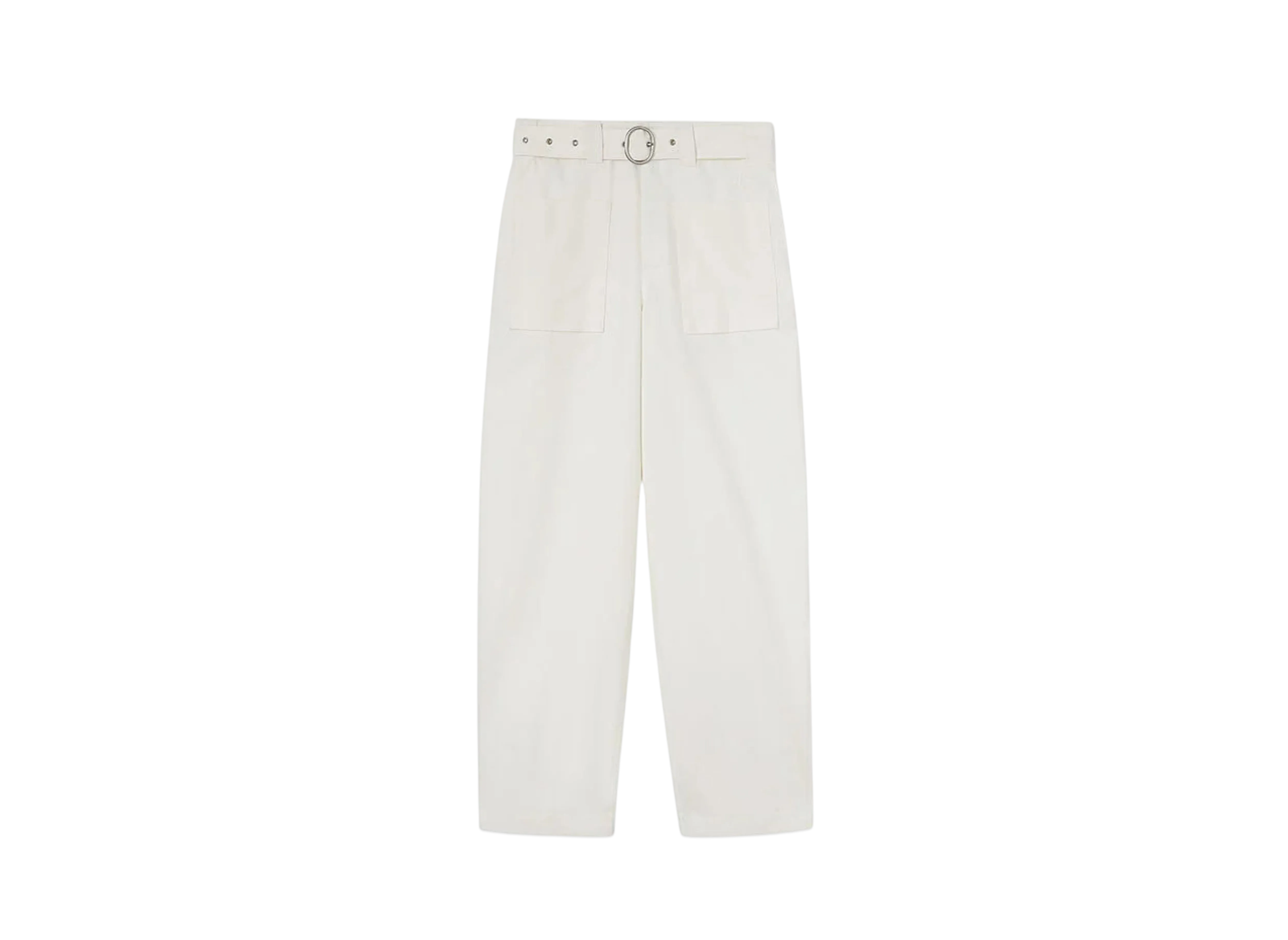 Jil Sander Men's Belted Trousers "Optic White"