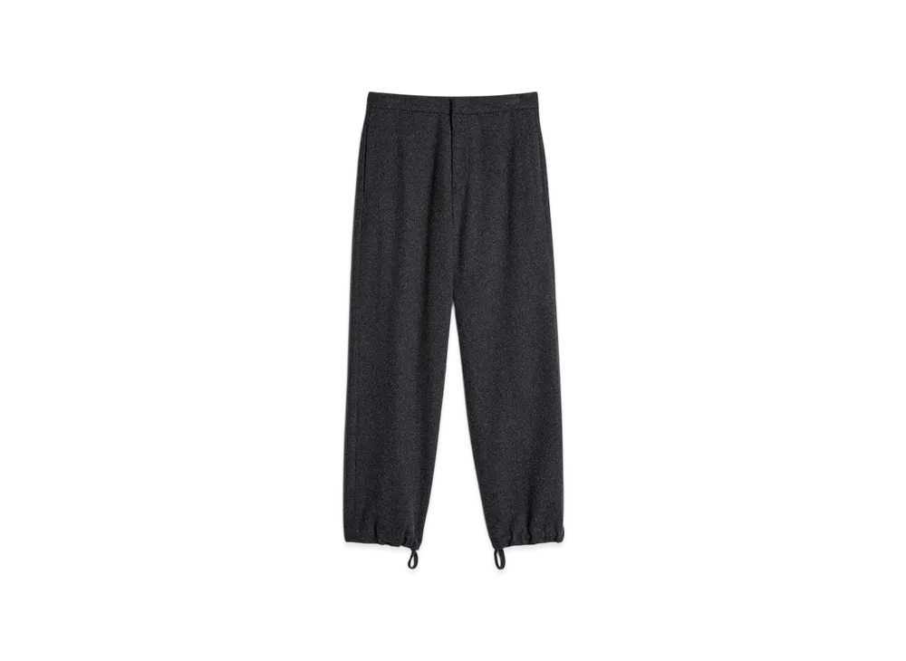 Jil Sander Wool Flannel Tapered Trousers "Lava Stone"