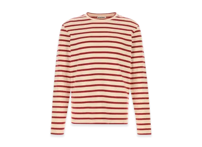 Jil Sander Embroidered Cotton T-Shirt "Stripped"