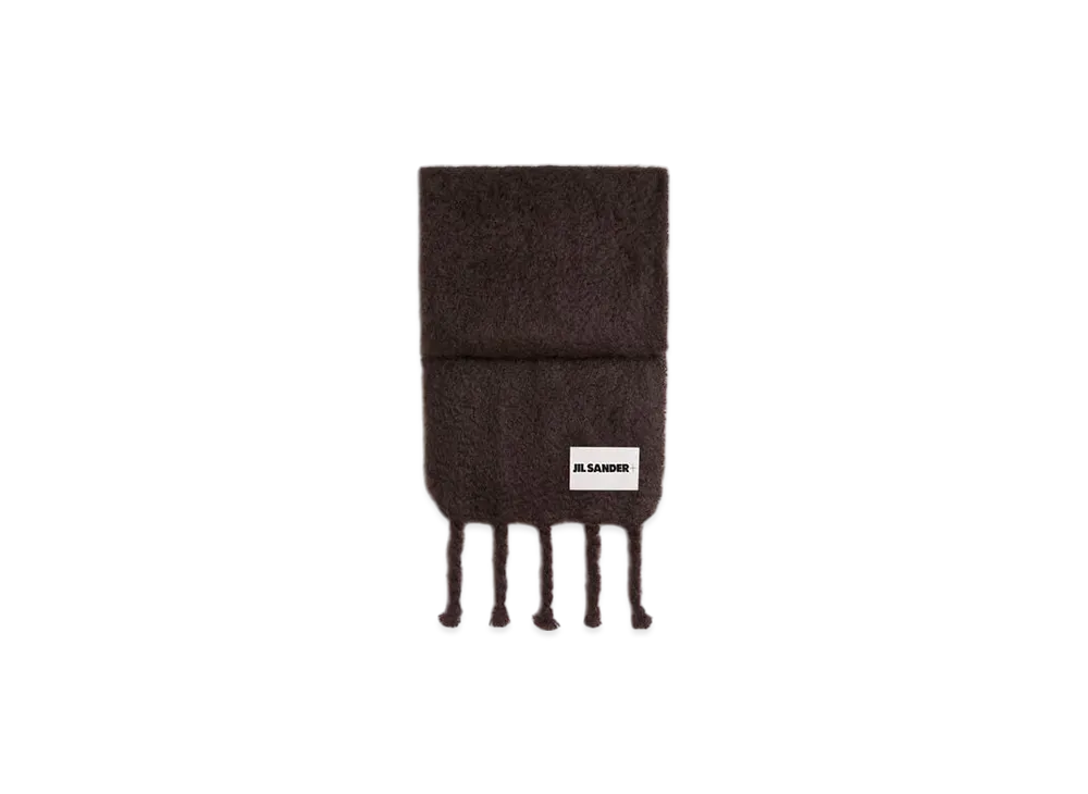 Jil Sander Wool Blend Scarf "Burgundy"