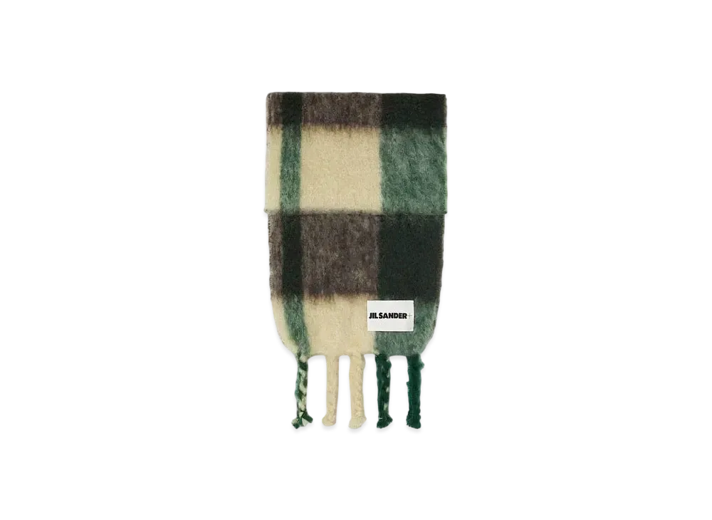 Jil Sander Printed Scarf "Light Yellow/Brown/Green"