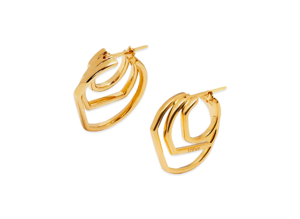 LOEWE Stacked Hoop Earrings "Gold"