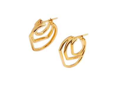 LOEWE Stacked Hoop Earrings "Gold"