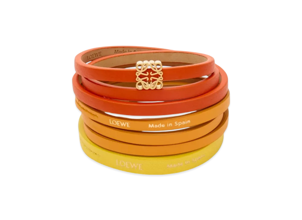 LOEWE Twist Double Bracelet "Vivid Orange/Yellow"