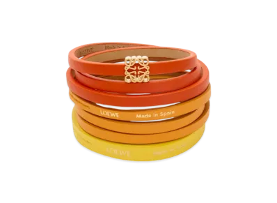 LOEWE Twist Double Bracelet "Vivid Orange/Yellow"