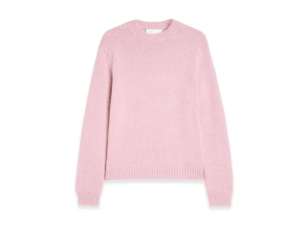 Jil Sander Midweight Wool Crew-Neck Sweater "Neon Rose"