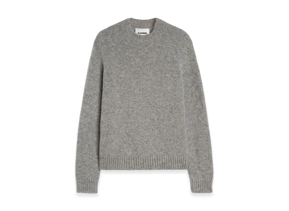 Jil Sander Midweight Wool Crew-Neck Sweater "Pale Grey"