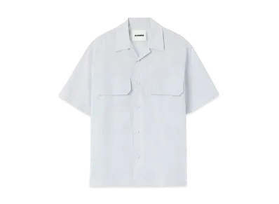 Jil Sander Shirt Short-Sleeved Striped Cotton With Large Patch Pockets "Mariniere"