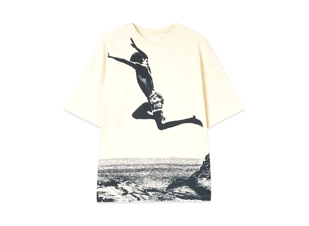 Jil Sander Printed T-Shirt Short-Sleeved Cotton Printed With Logo Printed On Back "Postcard"