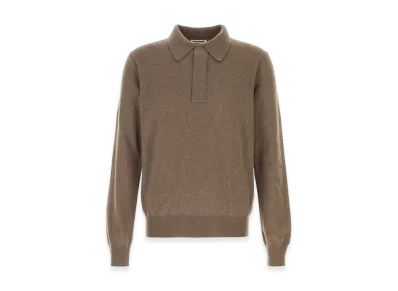 Jil Sander Wool Polo Shirt "Camel/Mud"