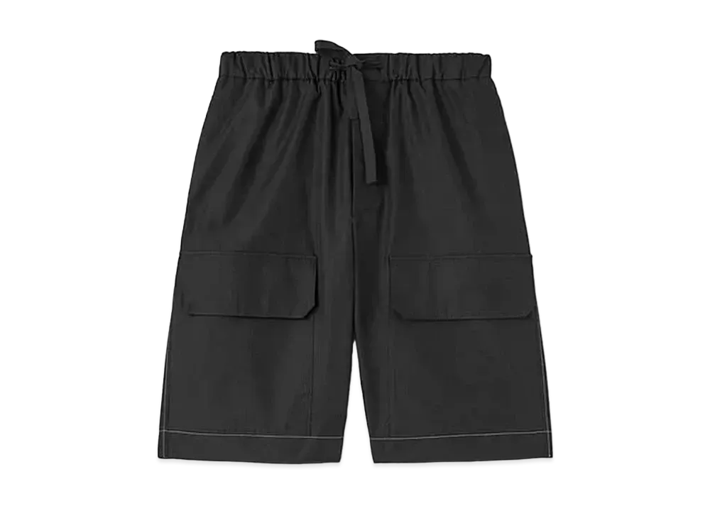 Jil Sander Shorts Relaxed-Fit Cotton With Large Patch Pockets "Black"