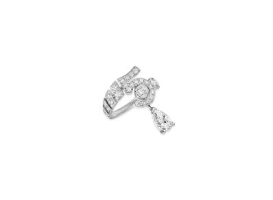 CHANEL N5 Drop White Gold Ring 18K White Gold Diamonds
