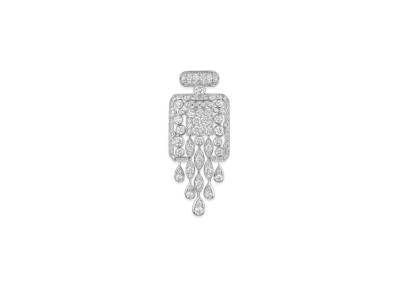 CHANEL N5 Signature Bottle Diamonds Brooch 18K White Gold Diamonds