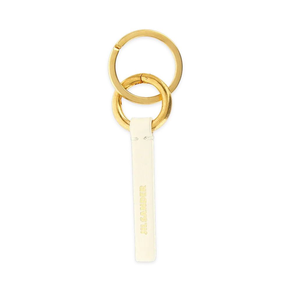 Jil Sander Women's Logo Keyring "White"