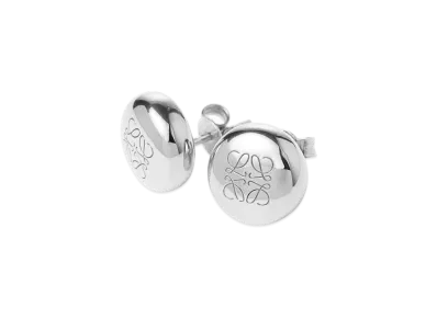 LOEWE Anagram Pebble Stud Earrings "Silver"