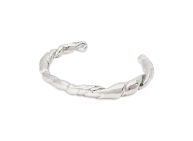 LOEWE Nappa Twist Cuffs Thin "Silver"