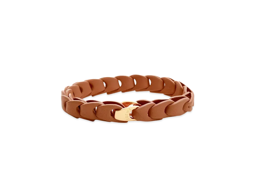 LOEWE Woven Bracelet In Calfskin "Tan"