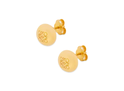 LOEWE Anagram Pebble Stud Earrings "Gold"