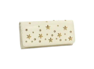 Jimmy Choo Women's Star Studs Crystal Soft Leather "Latte"