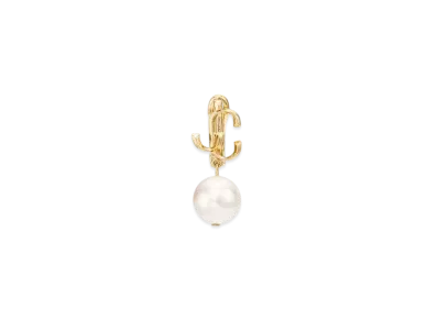 Jimmy Choo JC Pearl Drops Clip On Earring "Gold/White"
