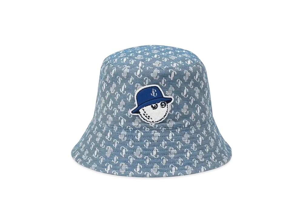 Jimmy Choo x Malbon Golf Denim Monogram Bucket Hat "Denim"