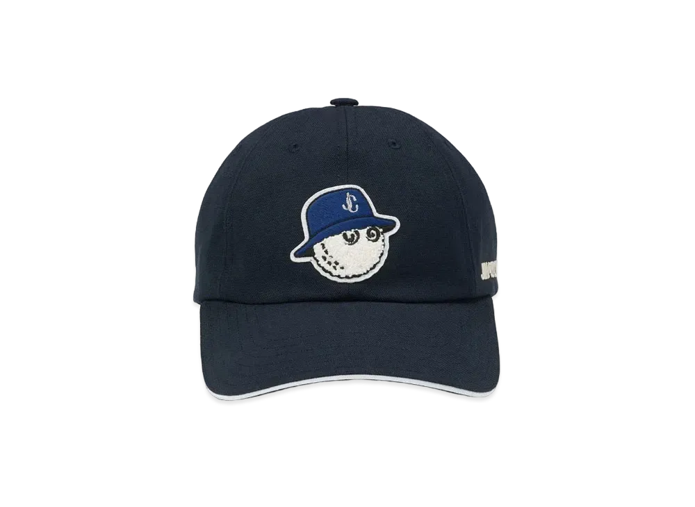Jimmy Choo x Malbon Golf Embroidered Cotton Cap "Navy"