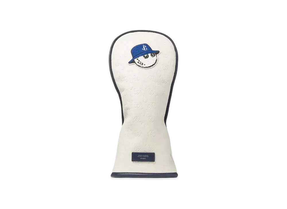 Jimmy Choo x Malbon Golf Head Cover Medium Embossed Leather Wood Cover "Latte"