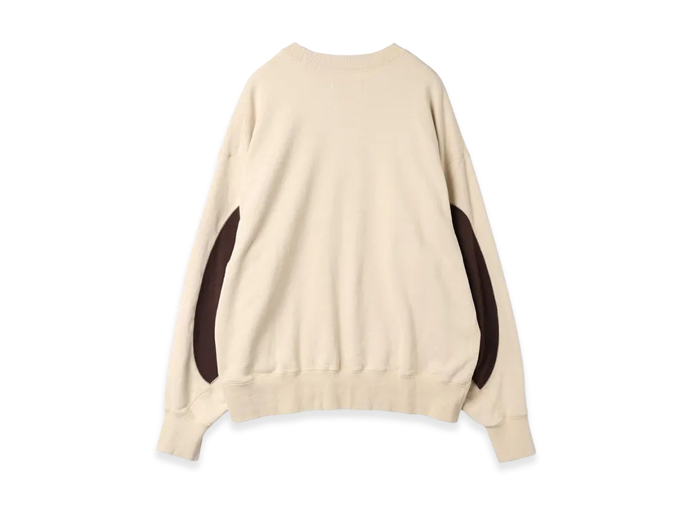 JieDa Draping Sweat Crew "Ivory/Brown"
