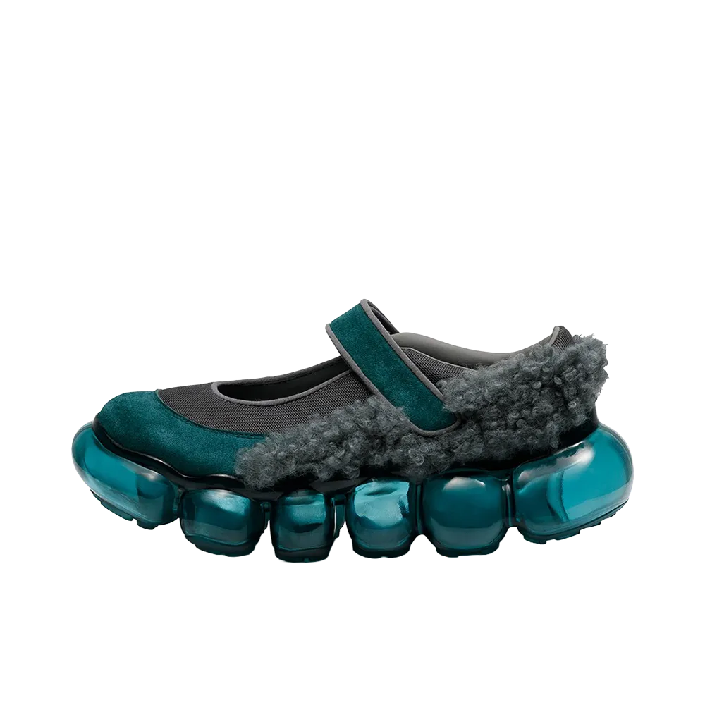 grounds Women's JEWELRY COCOON BUBBLE BOA "Gray Green/Blue Green"