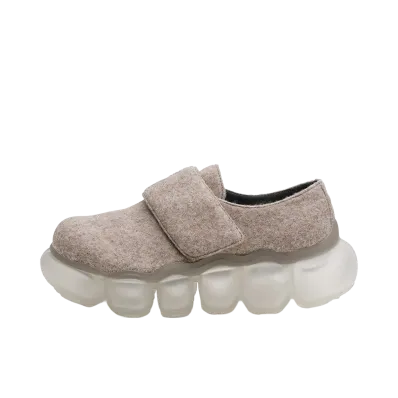 grounds JEWELRY FELT LOAFER BELT "Beige/Clear Matte"