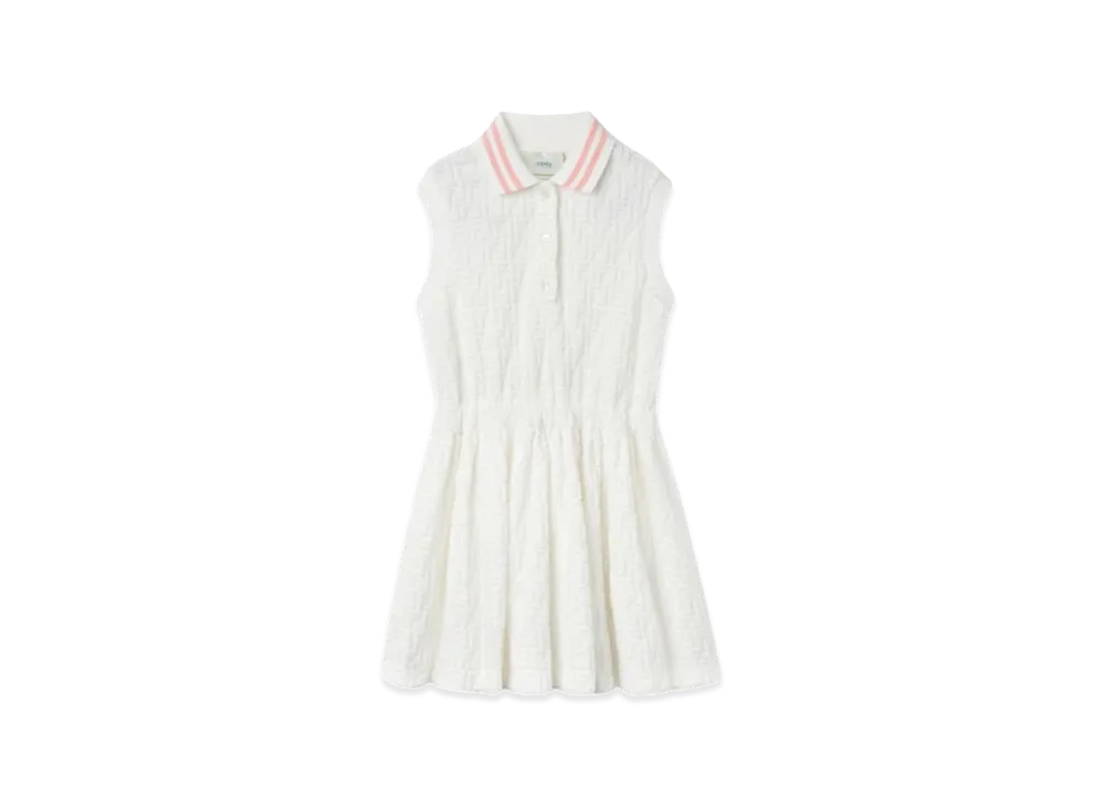 FENDI Kids Spugna FF Dress "White"