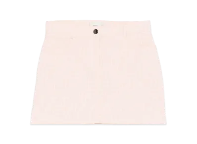 FENDI Kids FF Cotton Denim Skirt "Pink"
