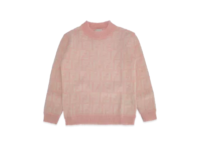 FENDI Kids FF Fluffy Mohair Sweater "Pink"