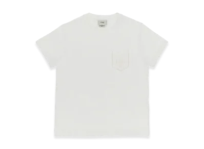 FENDI Kids Cotton Jersey T-Shirt With Patch Pocket "Gesso"