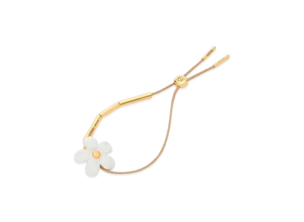 LOEWE Flower Bracelet "Gold/White"